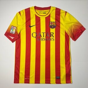 Rare NIKE FC BARCELONA AWAY FOOTBALL SHIRT 2013-14 532823-703 Jersey Top Men’s L